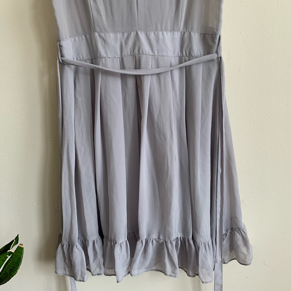 Moon Collection Gray Ruffle Sleeveless Dress - Picture 11 of 13